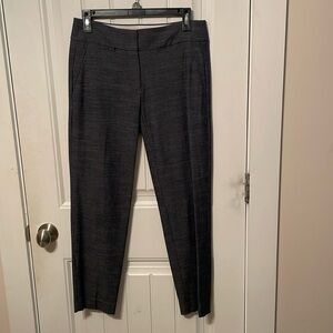 Ann Taylor LOFT Blue Linen Blend Cropped Ankle Pants Size 2